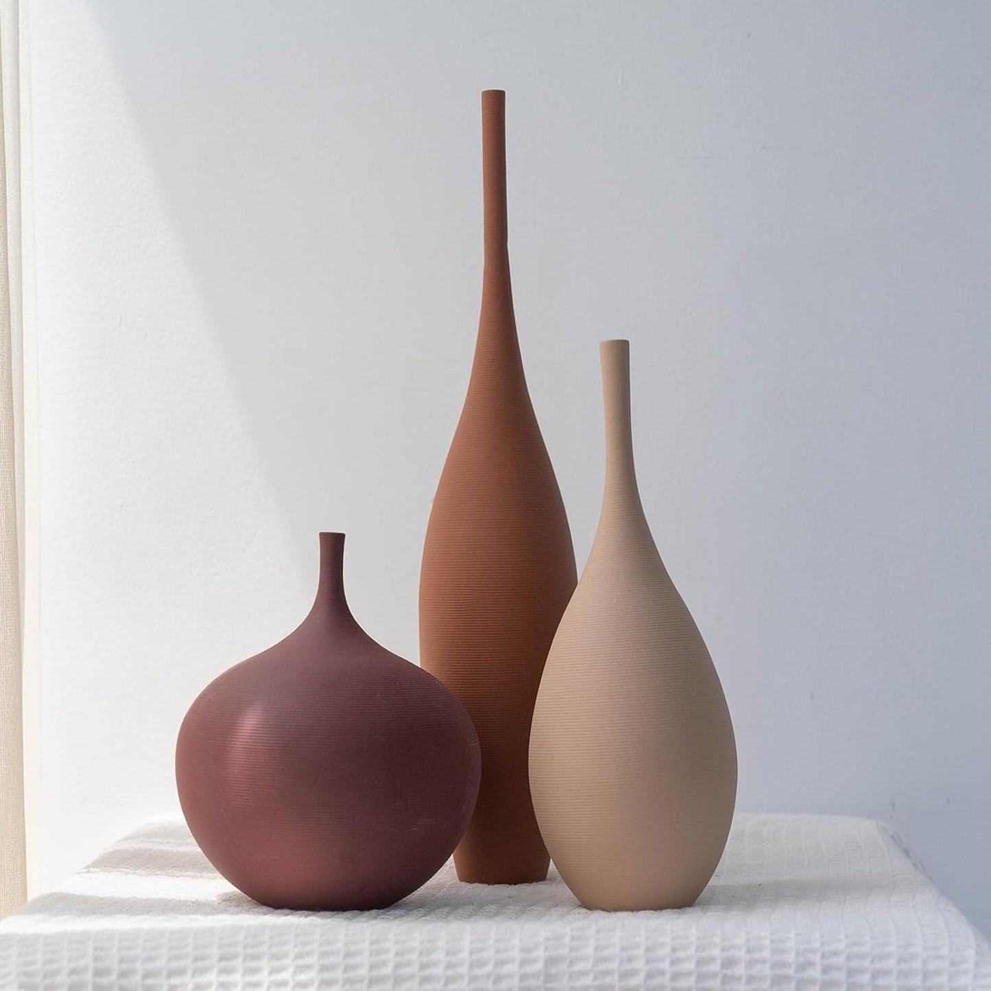 Mist — White Matte Ceramic Vase Set of 3