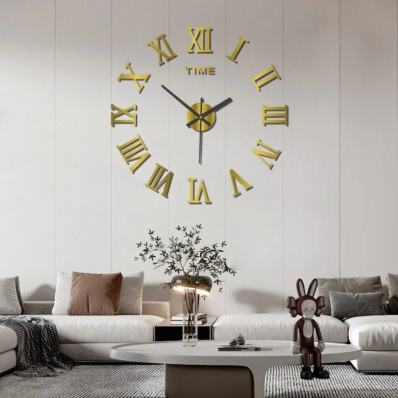 Lune & Leaf Aurelia 3D Roman Mirror Clock