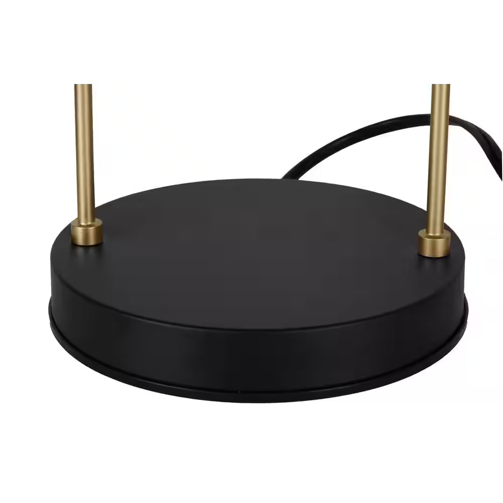 “Modern Black & Gold Candle Warmer Table Lamp – 11.8” with Metal Shade & Timer Option”