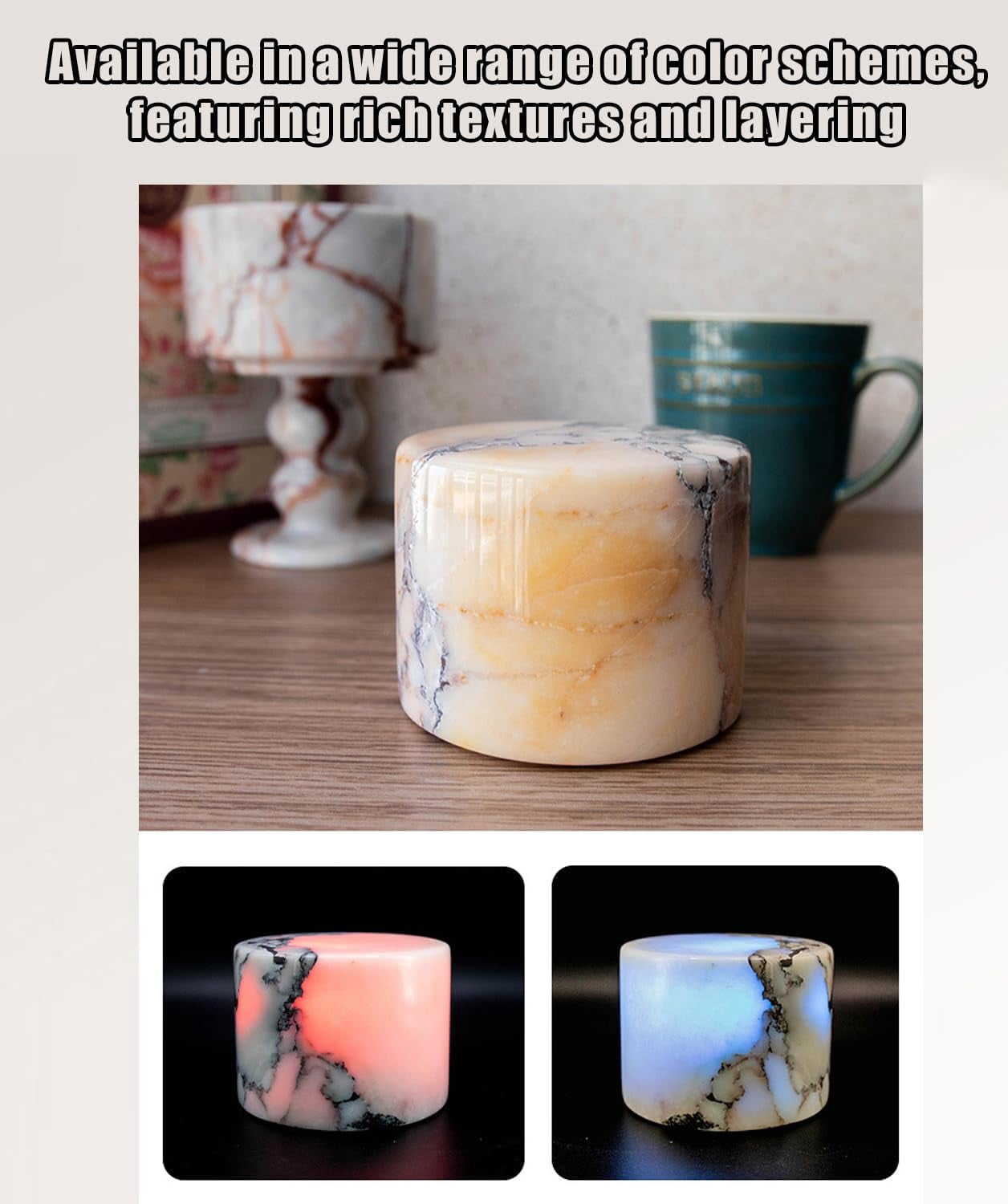Marble — Natural marble touch lamp, cordless