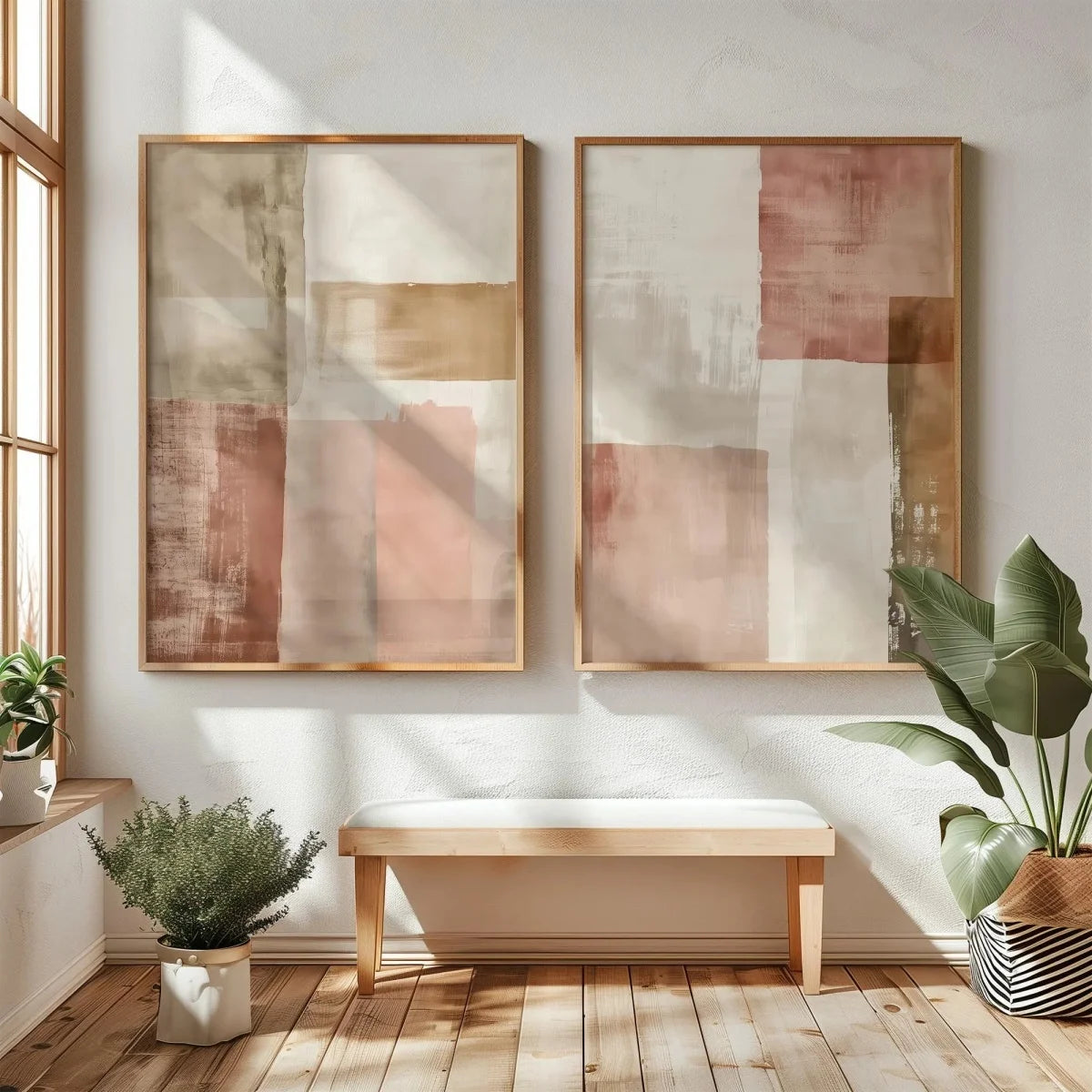 Ridge — Abstract Mountain Canvas Print, Set of 2