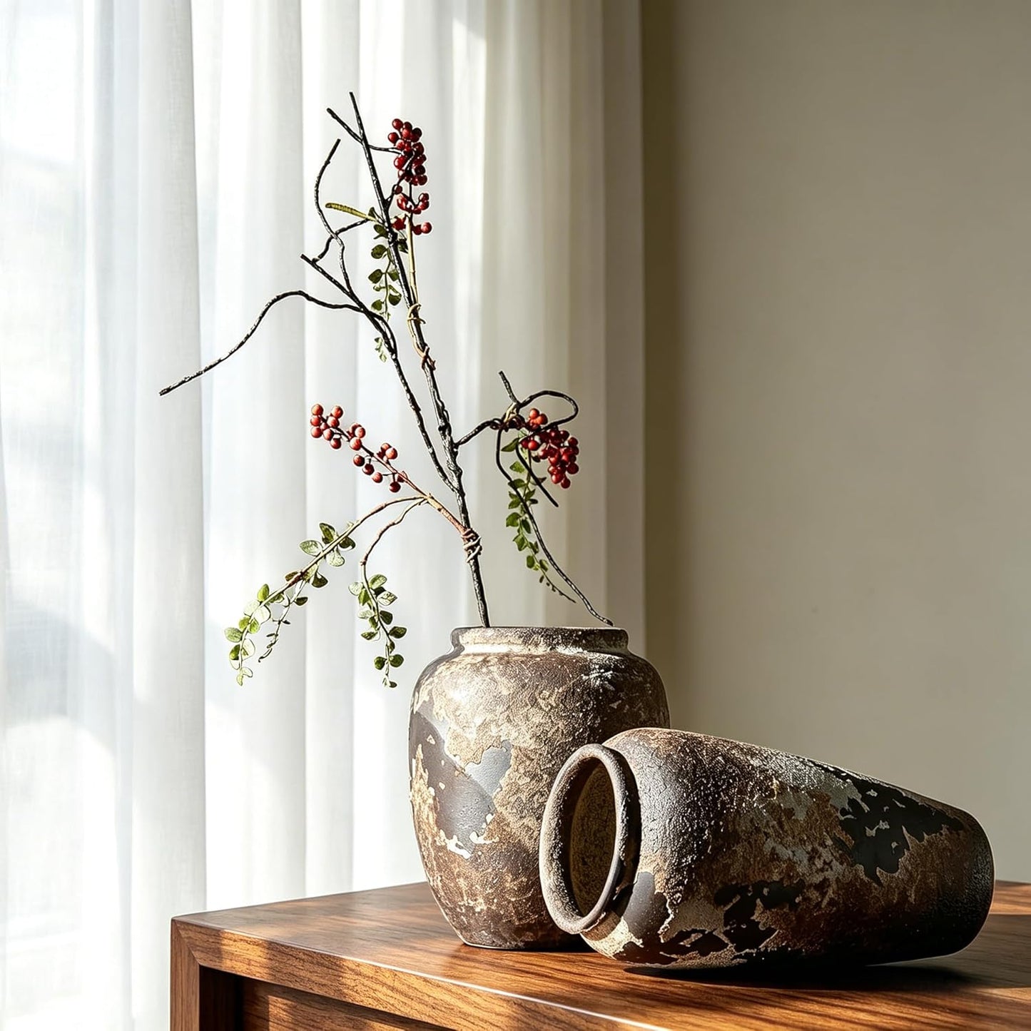 Terra — Tall Terracotta Farmhouse Vase, 11.4"