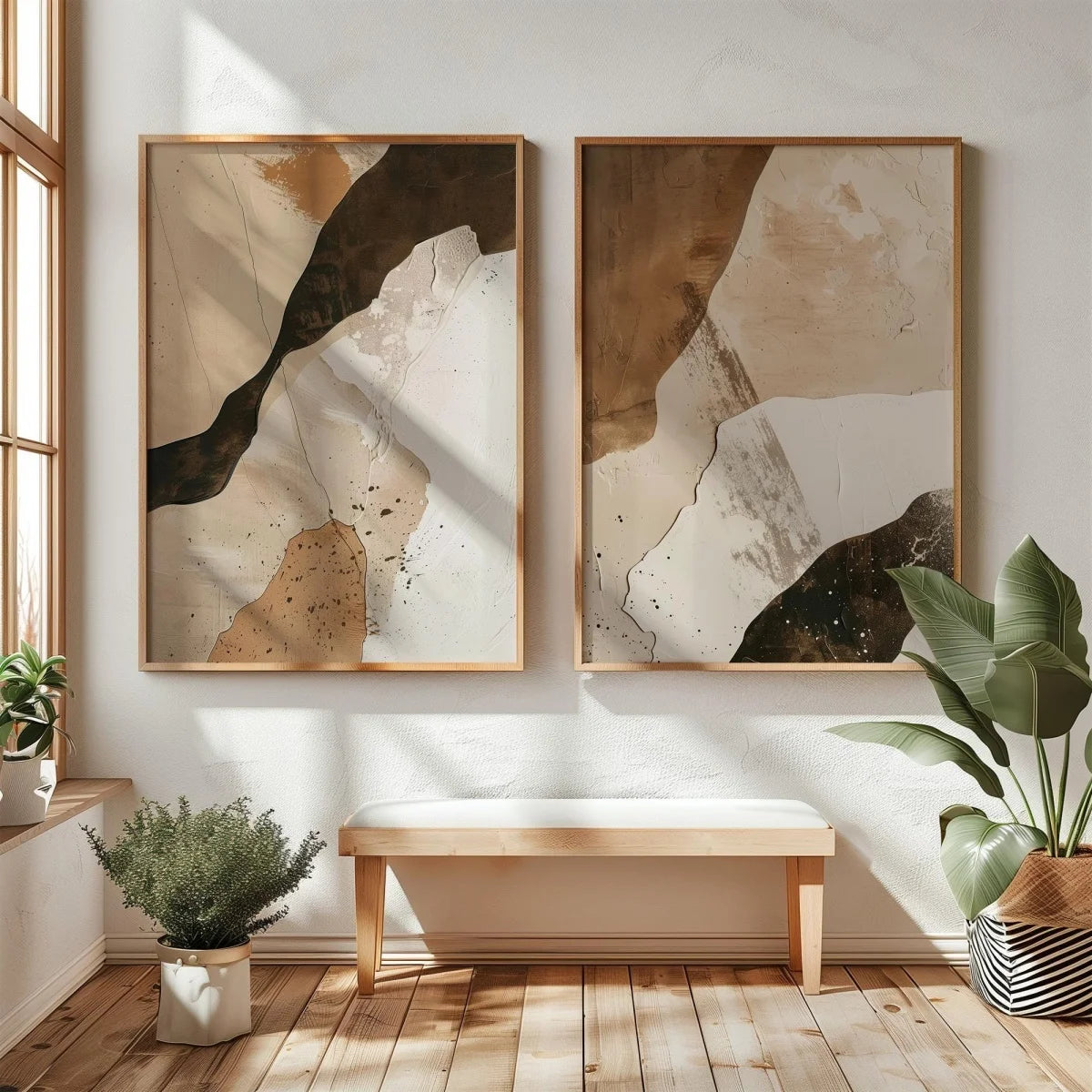 Ridge — Abstract Mountain Canvas Print, Set of 2