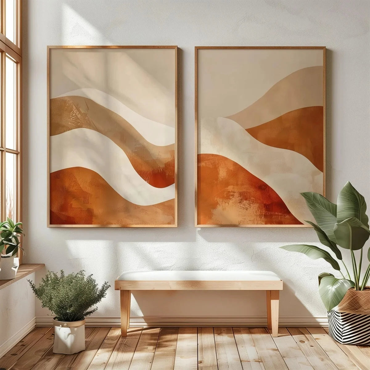 Ridge — Abstract Mountain Canvas Print, Set of 2