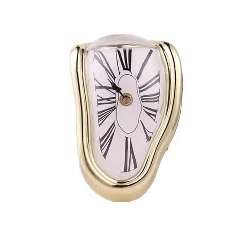 Surreal Melting Wall Clock – Salvador Dali Inspired Distorted Wall Decor