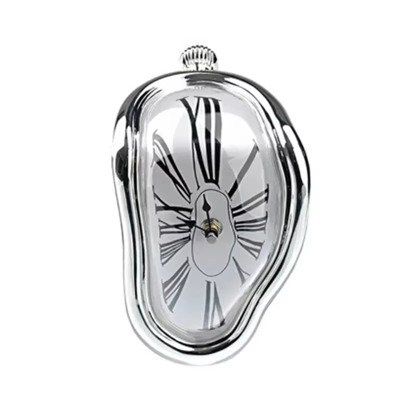 Surreal Melting Wall Clock – Salvador Dali Inspired Distorted Wall Decor