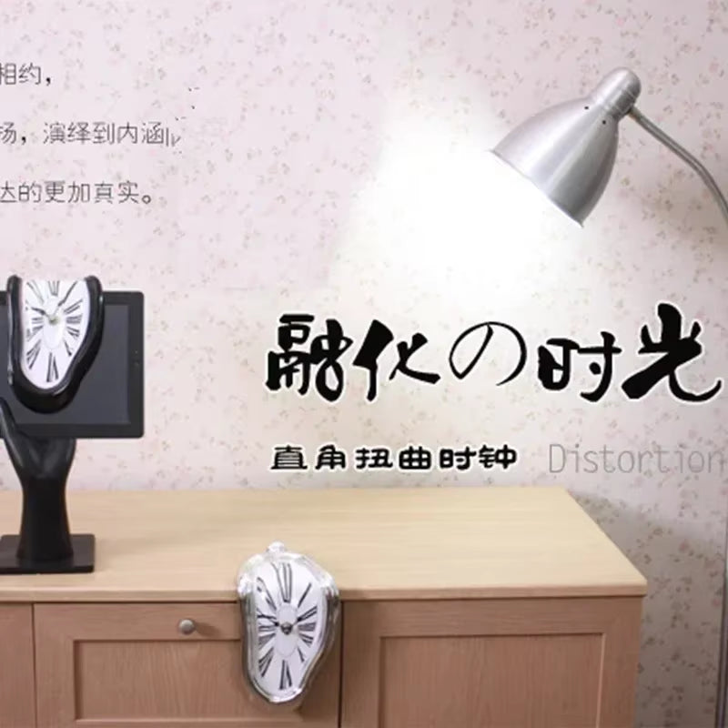 Surreal Melting Wall Clock – Salvador Dali Inspired Distorted Wall Decor