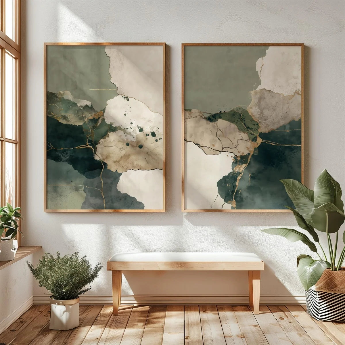 Ridge — Abstract Mountain Canvas Print, Set of 2