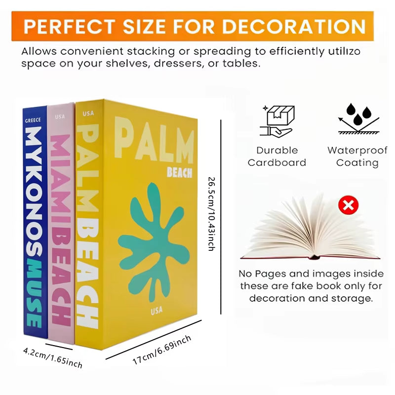 Designer Faux Book Storage Box – Luxury Coffee Table Decor with Hidden Storage