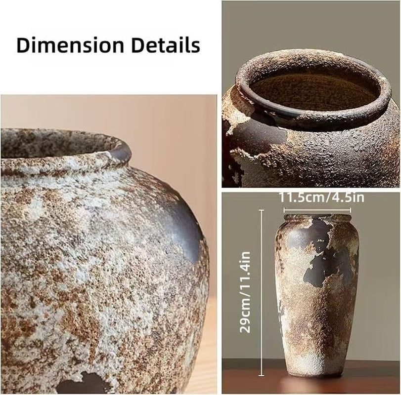 Terra — Tall Terracotta Farmhouse Vase, 11.4"