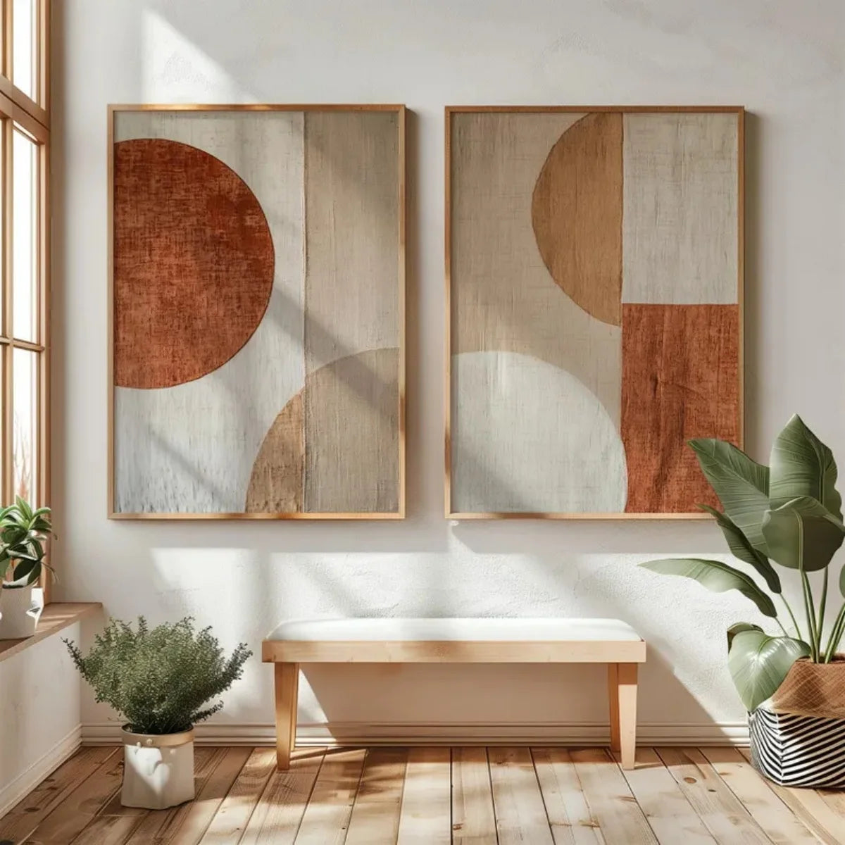 Ridge — Abstract Mountain Canvas Print, Set of 2