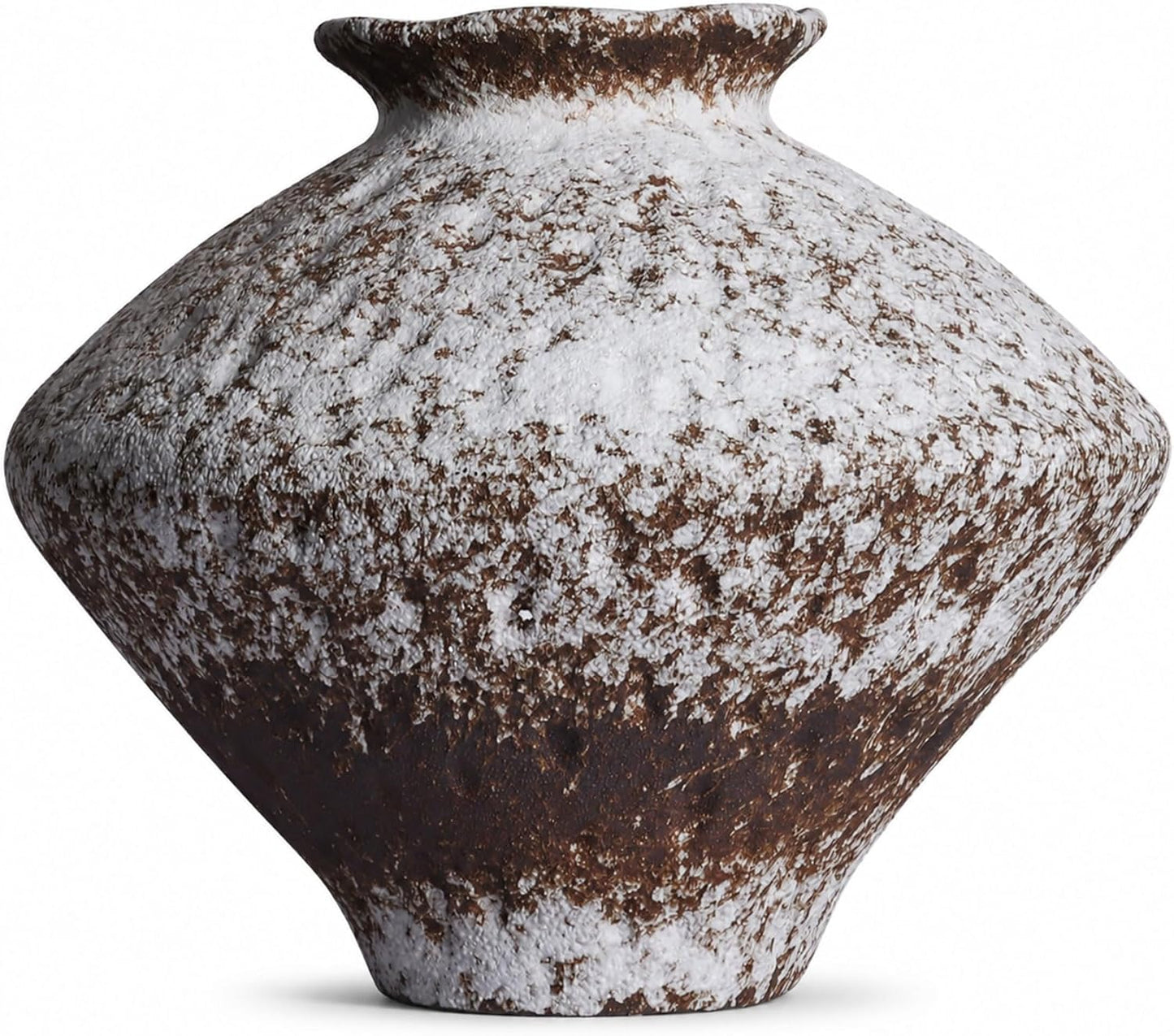 Rust — Textured Rustic Pottery Vase, 6.3"
