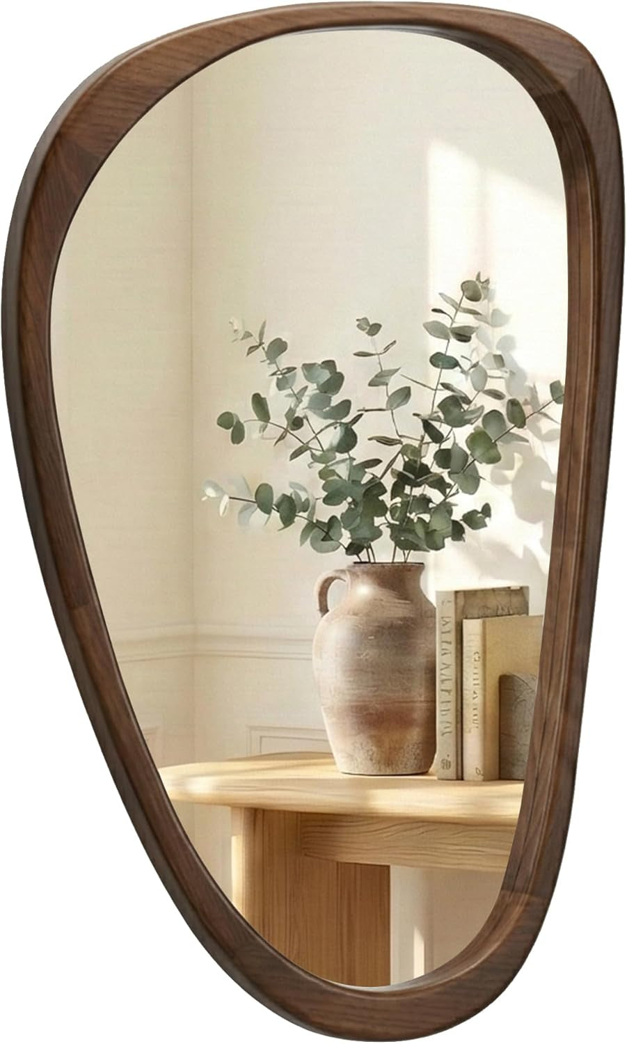 Grove — Solid Wood Asymmetric Wall Mirror, 48"×24"