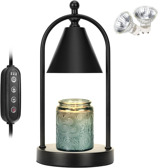 Candle Warmer Lamp with Timer & Dimmable Light (2 Bulbs Included)