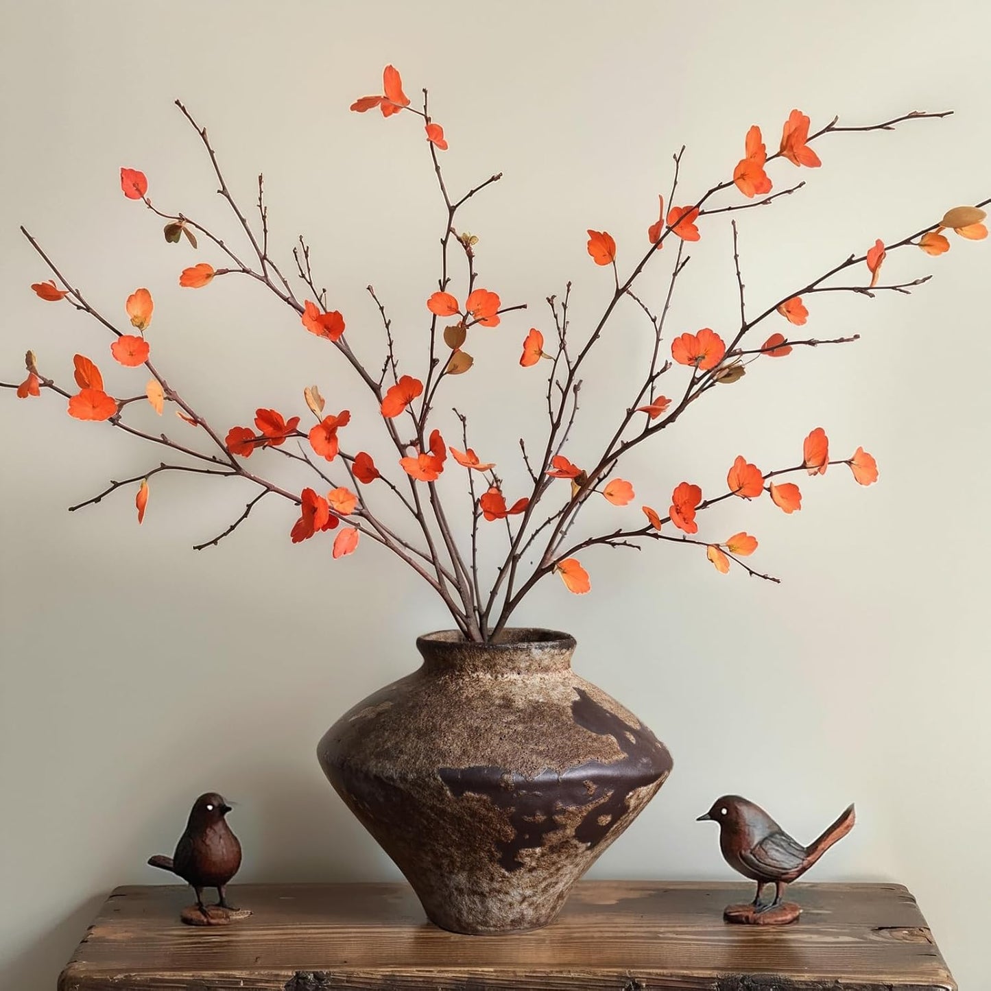 Rust — Textured Rustic Pottery Vase, 6.3"