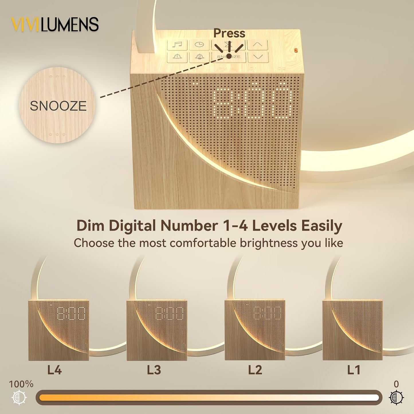 Sunrise Alarm Clock for Heavy Sleepers – Wake-Up Light with Dual Alarms, 10 Soothing Sounds, Snooze, USB Charger & Dimmable Touch Lamp | Sleep Aid & White Noise Machine for Adults