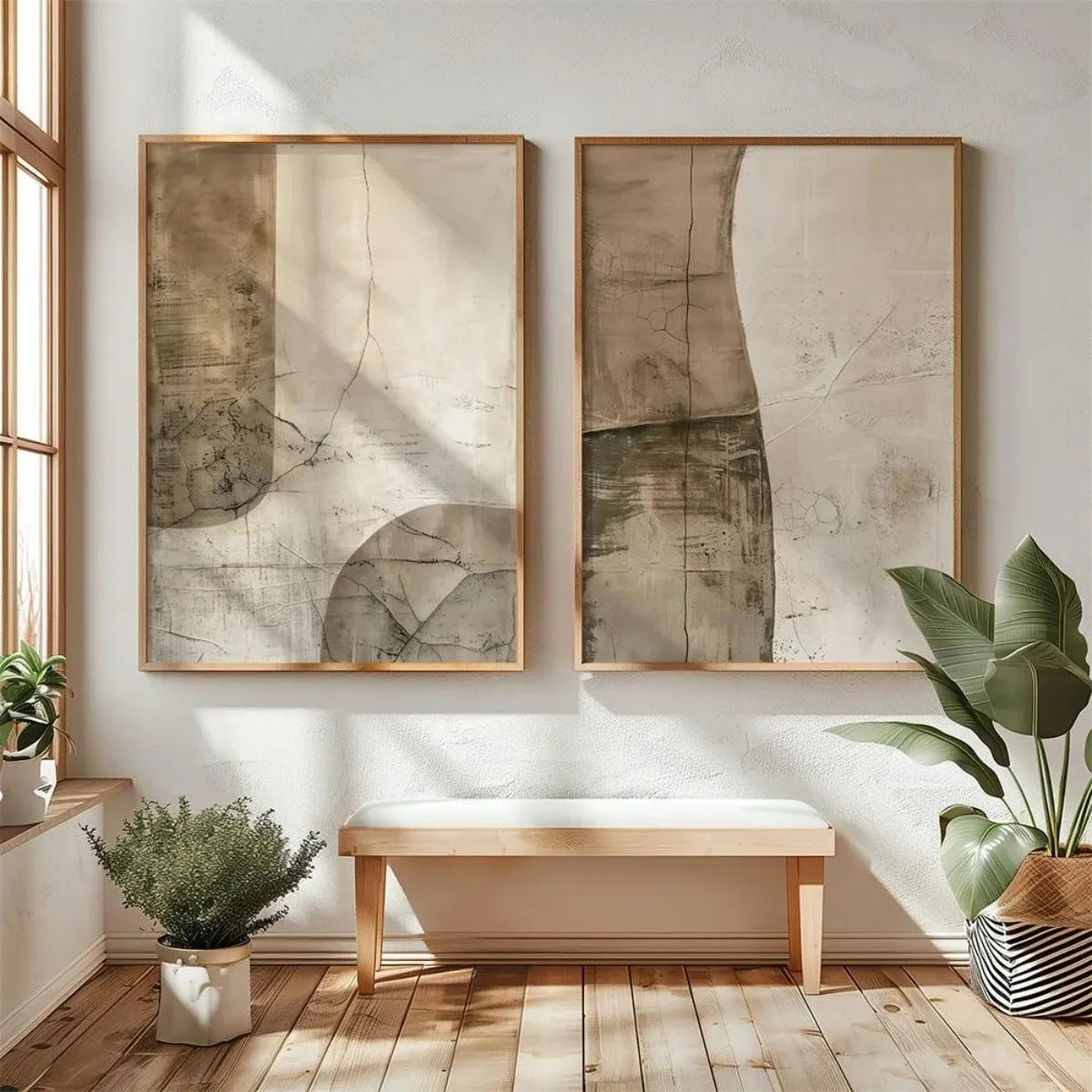 Ridge — Abstract Mountain Canvas Print, Set of 2