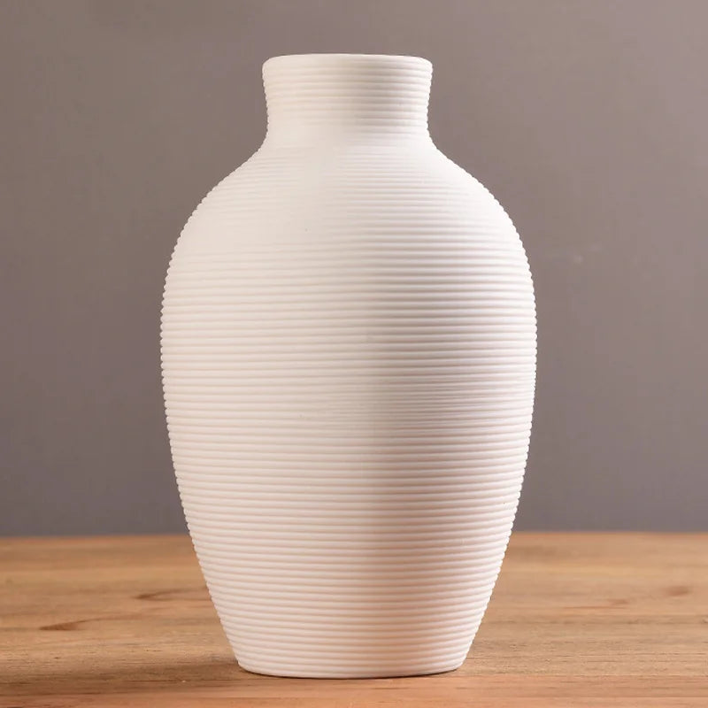 Nordic Origami Ceramic Vase – Modern Minimalist Flower Vase for Home Decor