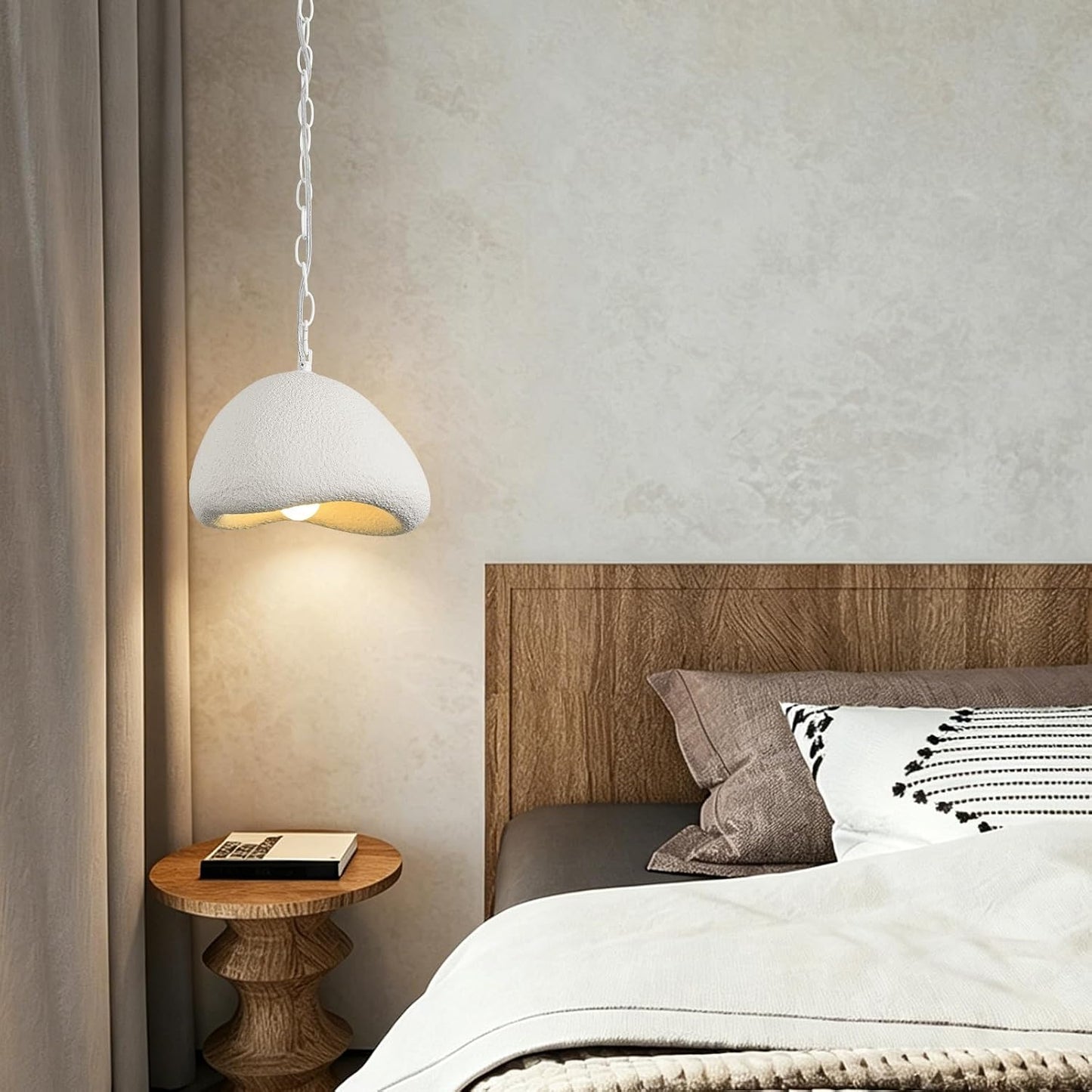 Haze — White Resin Pendant Light, 9.8"