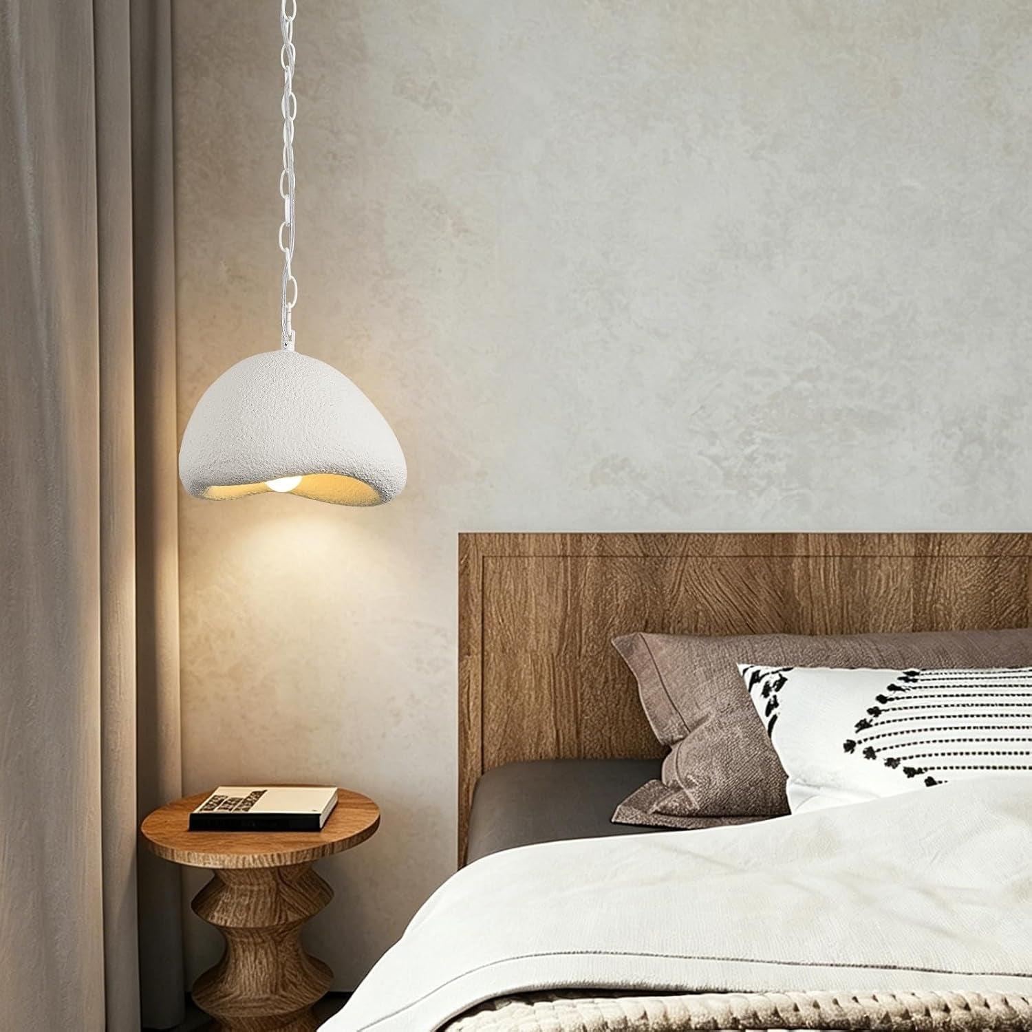 Haze — White Resin Pendant Light, 9.8"