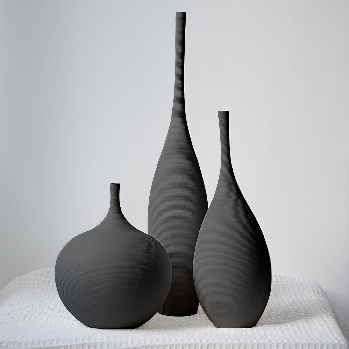 Mist — White Matte Ceramic Vase Set of 3