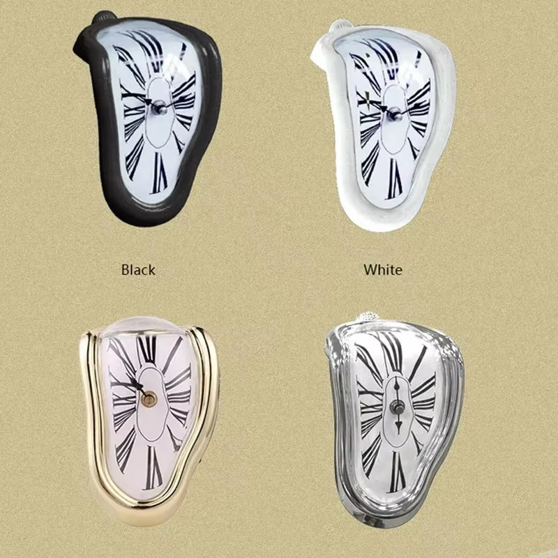 Surreal Melting Wall Clock – Salvador Dali Inspired Distorted Wall Decor