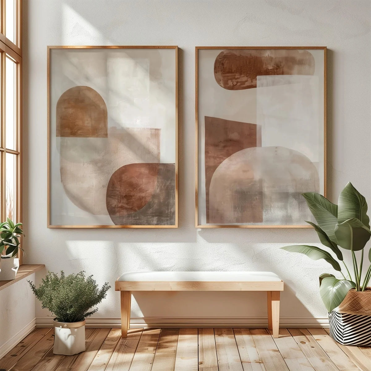 Ridge — Abstract Mountain Canvas Print, Set of 2