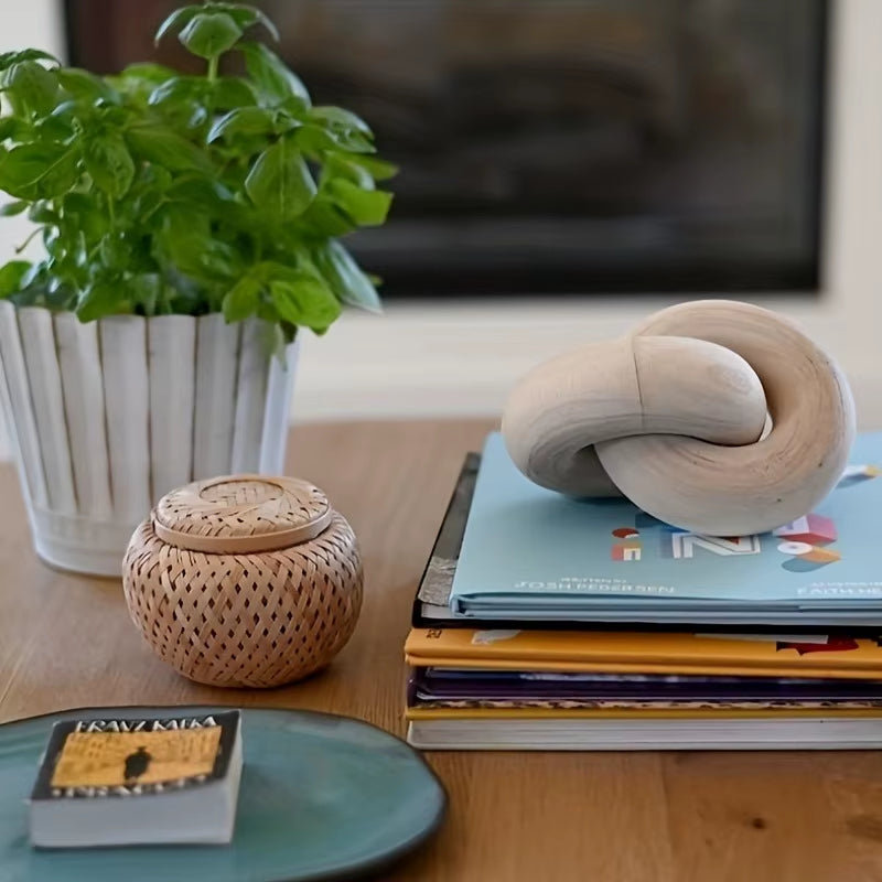 Wooden Chain Link Decor for Coffee Table and Bookshelf | Modern Home Ornament