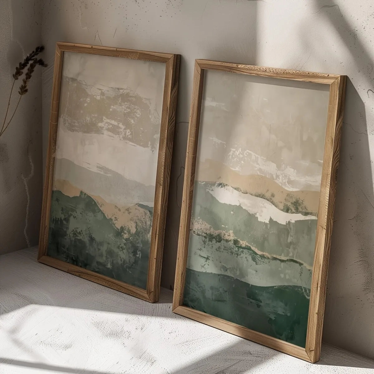 Ridge — Abstract Mountain Canvas Print, Set of 2