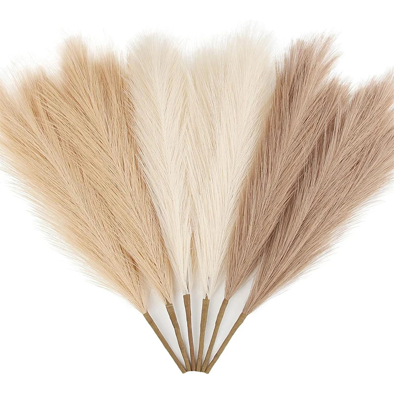 Artificial Pampas Grass (6/12/15 pcs, 55cm) – Boho Silk Reed Decor for Vase, Table Styling & Wedding Centerpieces