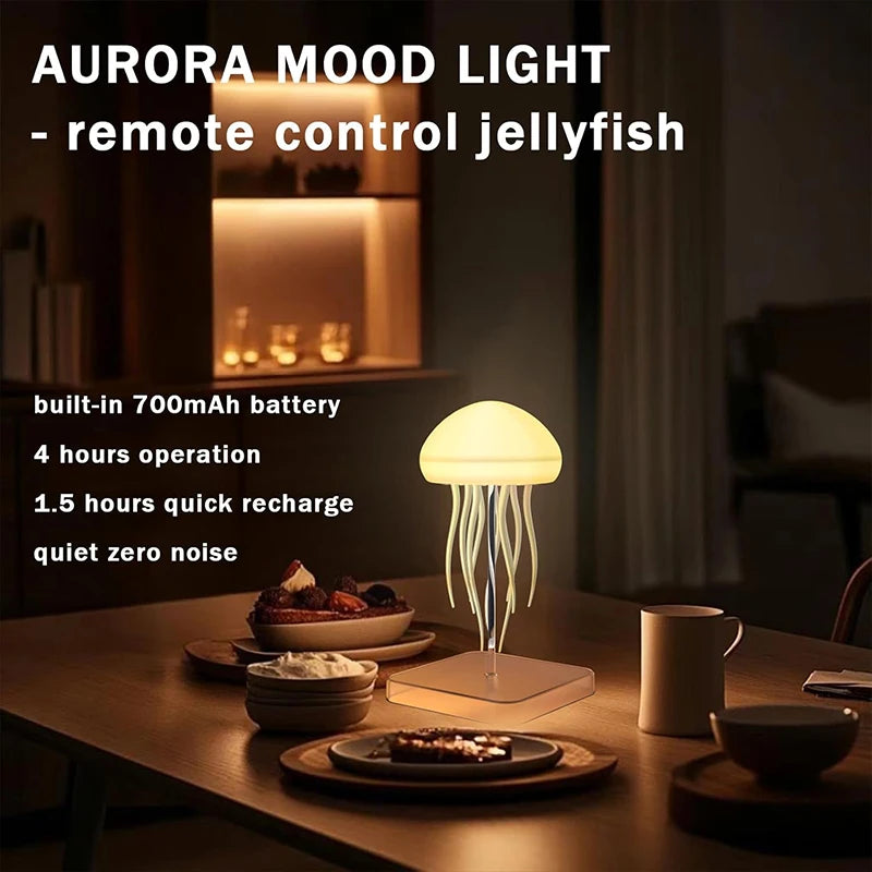 LED Aurora Jellyfish Lamp – 9 Tentacles | RGB Gradient | Remote Control