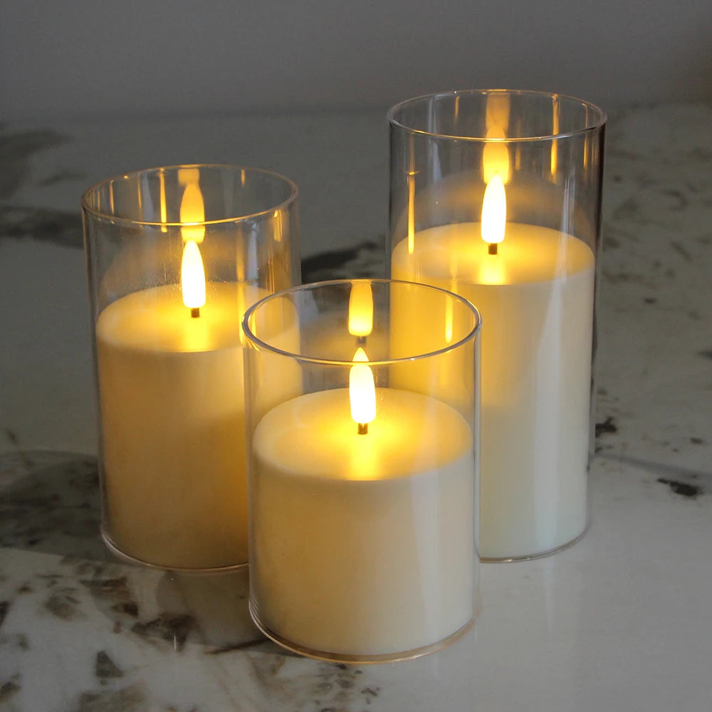 Flicker — Flameless candle set of 3 with remote