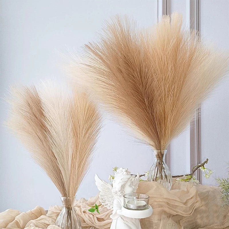 Artificial Pampas Grass (6/12/15 pcs, 55cm) – Boho Silk Reed Decor for Vase, Table Styling & Wedding Centerpieces