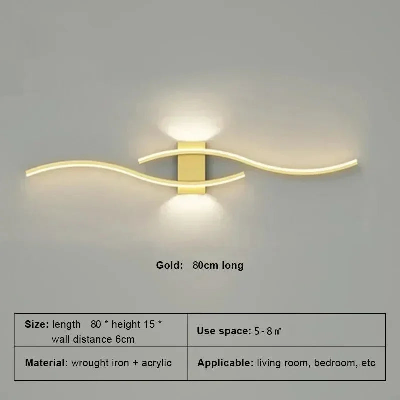 Linea — LED strip wall sconce, 60cm & 80cm