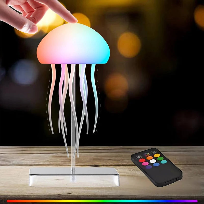 LED Aurora Jellyfish Lamp – 9 Tentacles | RGB Gradient | Remote Control