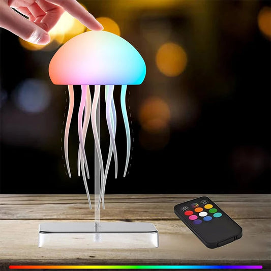 LED Aurora Jellyfish Lamp – 9 Tentacles | RGB Gradient | Remote Control