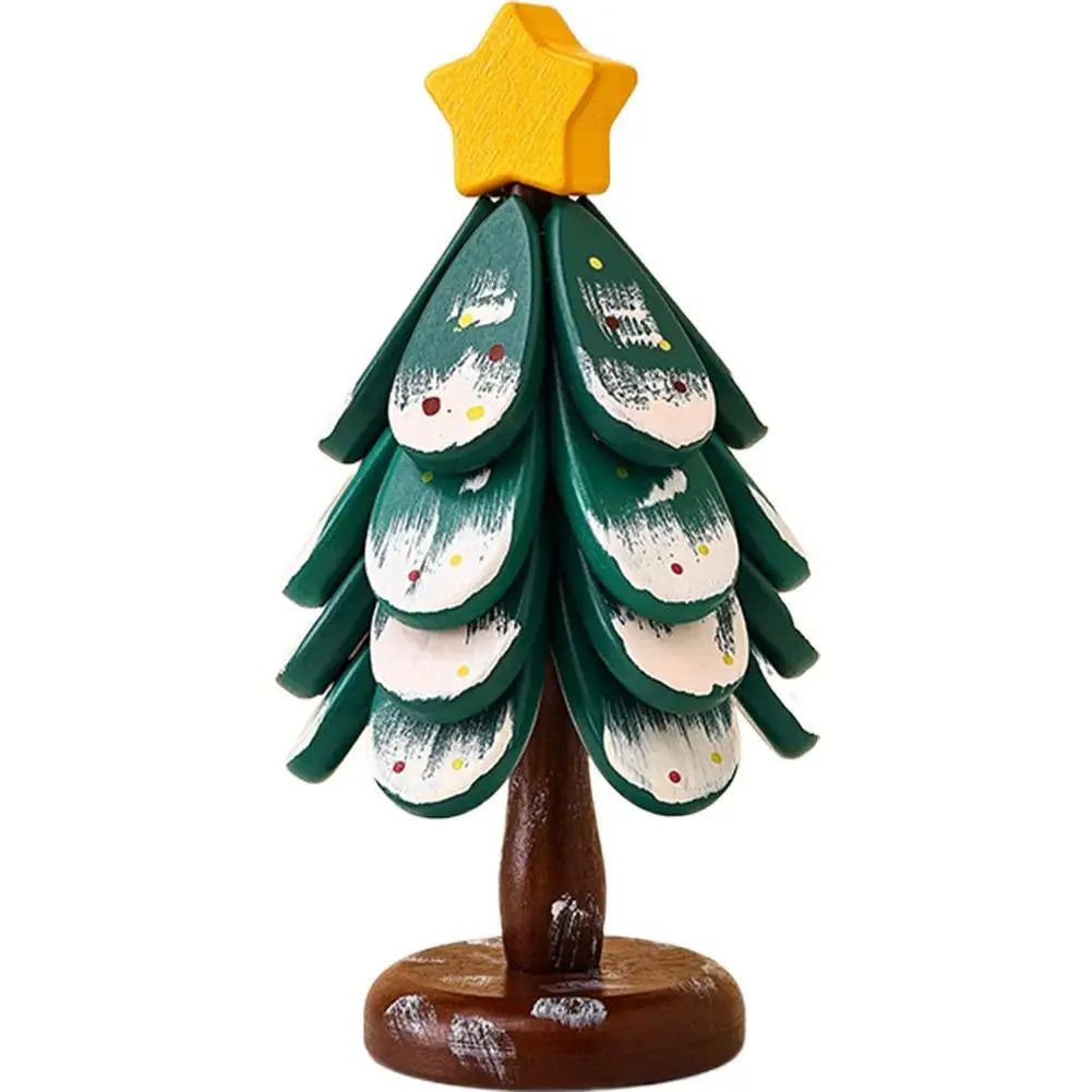 Wooden Christmas Tree Coaster Set – Heat-Resistant Insulation Mat for Holiday Dining & Décor