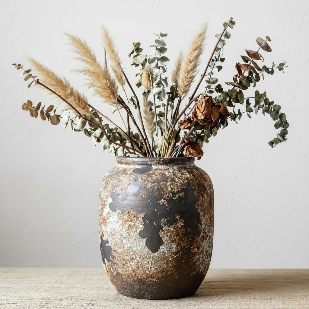 Terra — Tall Terracotta Farmhouse Vase, 11.4"