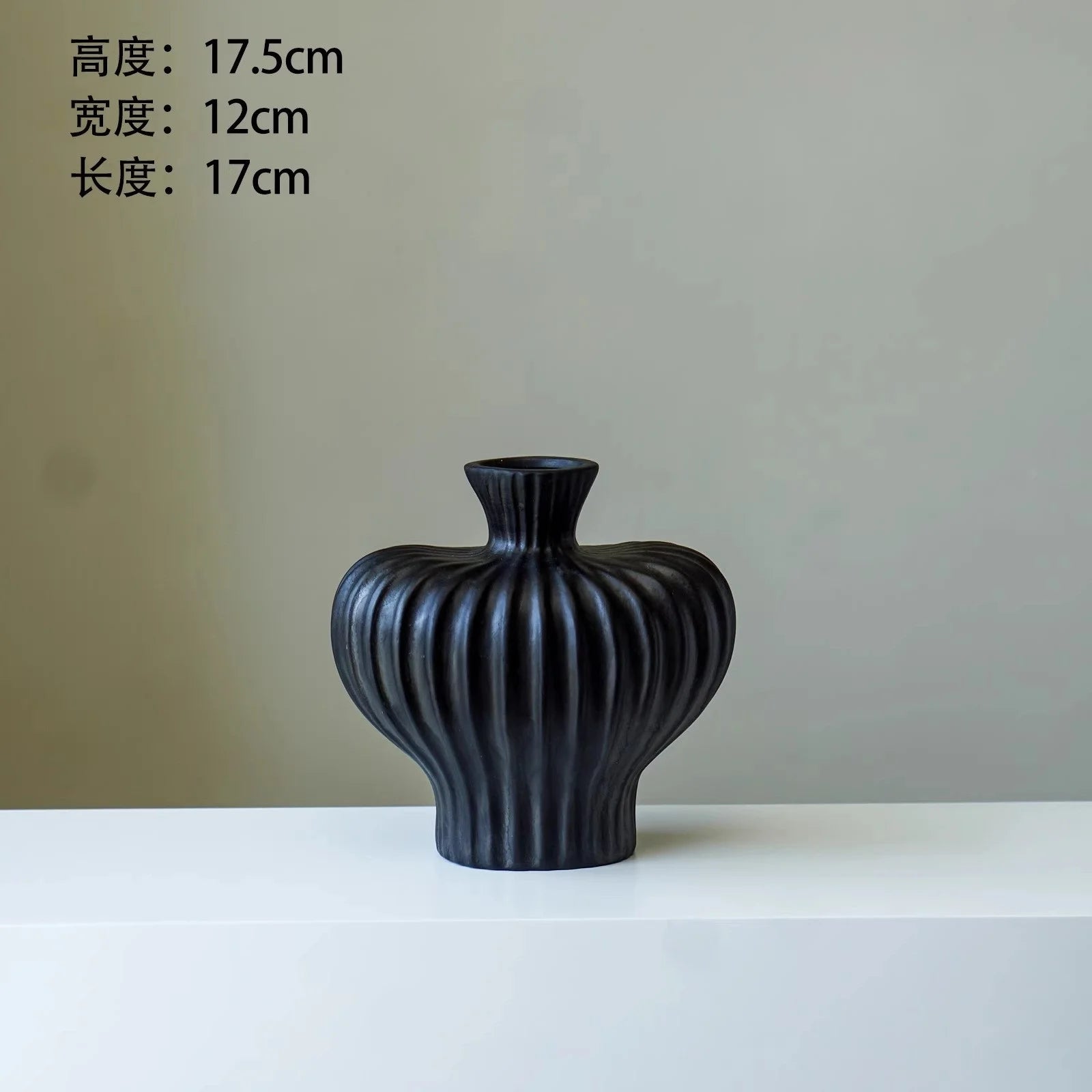 Dusk — Black Belly Ceramic Vase
