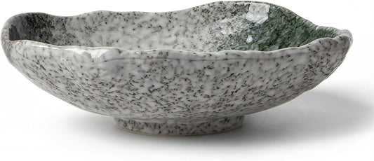 Moss — Irregular Glazed Ceramic Bowl, 9.5"