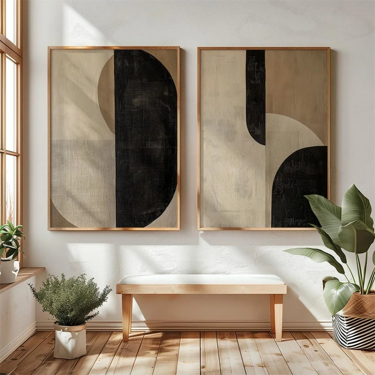 Ridge — Abstract Mountain Canvas Print, Set of 2