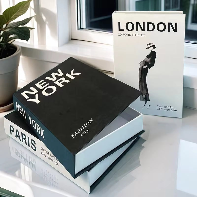 Designer Faux Book Storage Box – Luxury Coffee Table Decor with Hidden Storage
