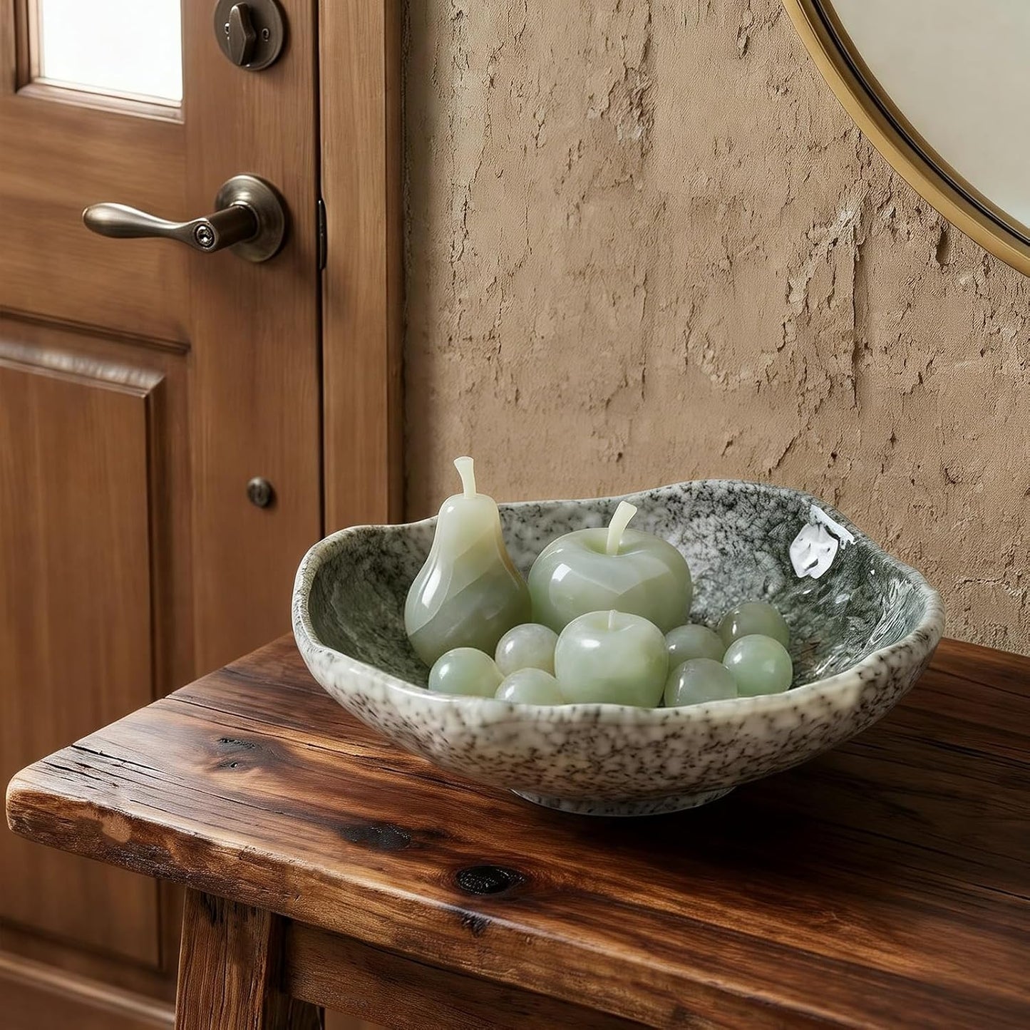 Moss — Irregular Glazed Ceramic Bowl, 9.5"