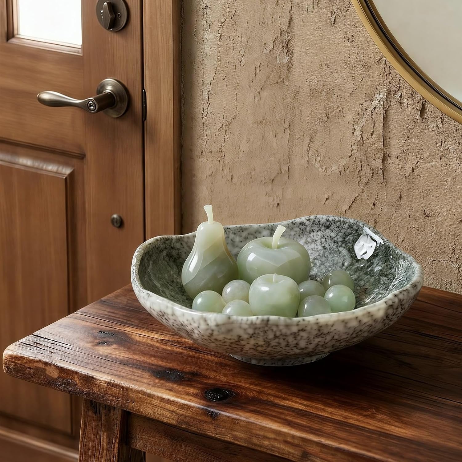Moss — Irregular Glazed Ceramic Bowl, 9.5"