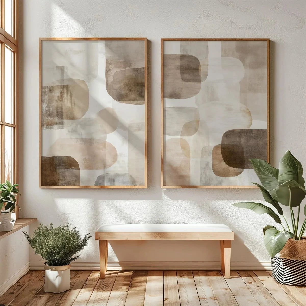 Ridge — Abstract Mountain Canvas Print, Set of 2
